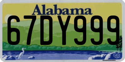 AL license plate 67DY999