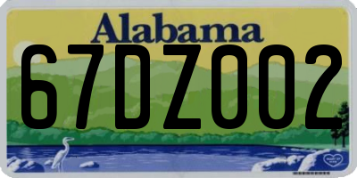 AL license plate 67DZ002