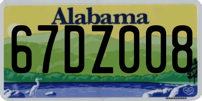 AL license plate 67DZ008