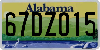 AL license plate 67DZ015