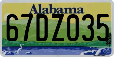 AL license plate 67DZ035