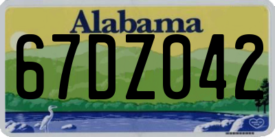 AL license plate 67DZ042