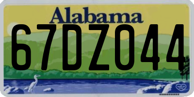 AL license plate 67DZ044