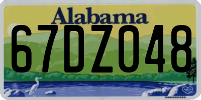 AL license plate 67DZ048