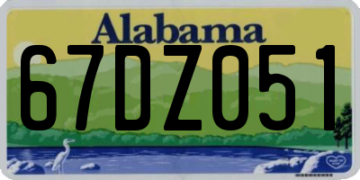 AL license plate 67DZ051