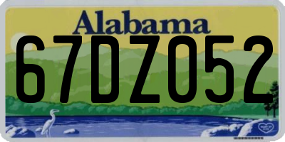 AL license plate 67DZ052