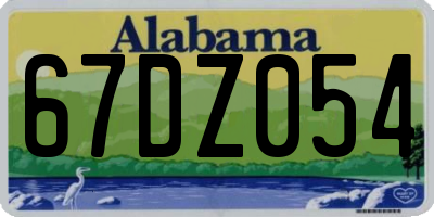 AL license plate 67DZ054