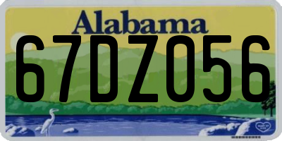 AL license plate 67DZ056