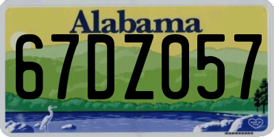 AL license plate 67DZ057