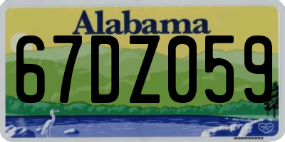 AL license plate 67DZ059
