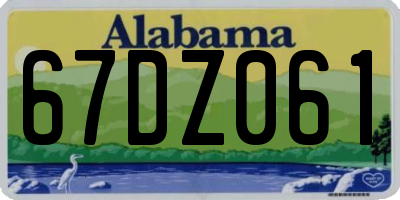 AL license plate 67DZ061