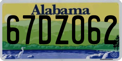 AL license plate 67DZ062