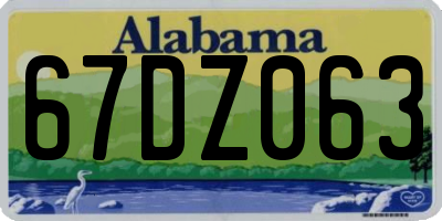 AL license plate 67DZ063