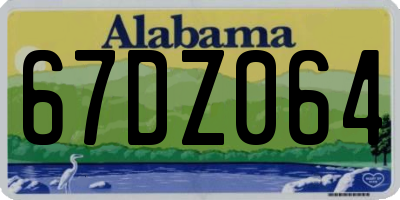 AL license plate 67DZ064