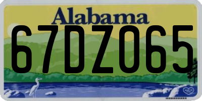 AL license plate 67DZ065