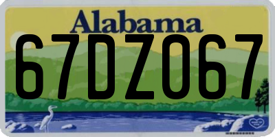 AL license plate 67DZ067