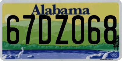 AL license plate 67DZ068