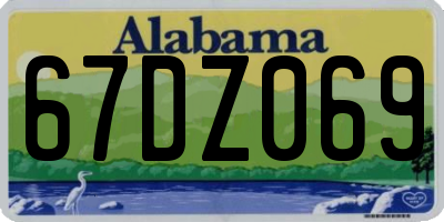 AL license plate 67DZ069