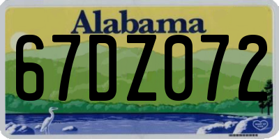 AL license plate 67DZ072