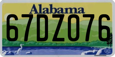 AL license plate 67DZ076