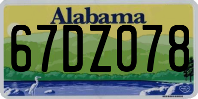 AL license plate 67DZ078