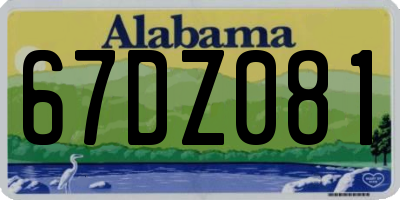 AL license plate 67DZ081