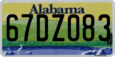 AL license plate 67DZ083