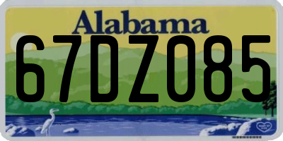 AL license plate 67DZ085