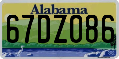 AL license plate 67DZ086