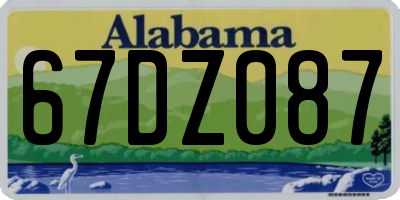 AL license plate 67DZ087