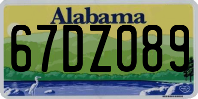AL license plate 67DZ089