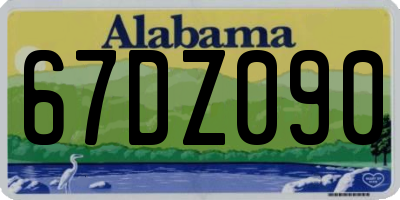 AL license plate 67DZ090
