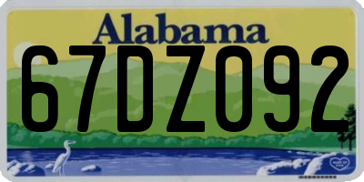 AL license plate 67DZ092