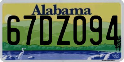AL license plate 67DZ094