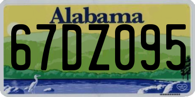AL license plate 67DZ095
