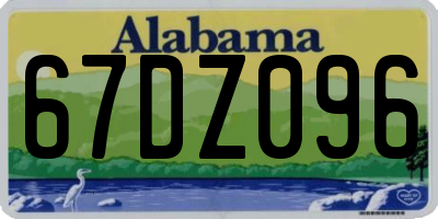 AL license plate 67DZ096