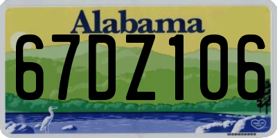 AL license plate 67DZ106