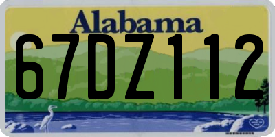 AL license plate 67DZ112