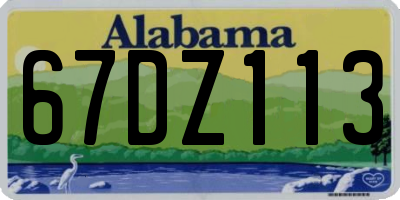AL license plate 67DZ113