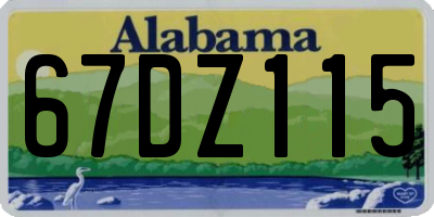 AL license plate 67DZ115