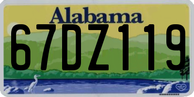 AL license plate 67DZ119