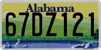 AL license plate 67DZ121