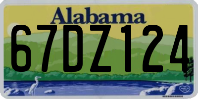 AL license plate 67DZ124