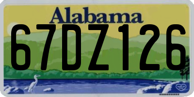 AL license plate 67DZ126