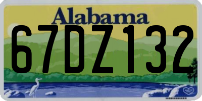 AL license plate 67DZ132