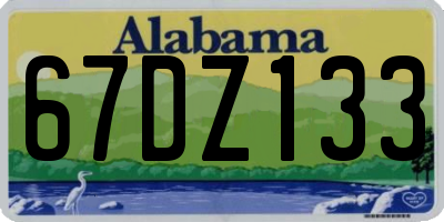 AL license plate 67DZ133