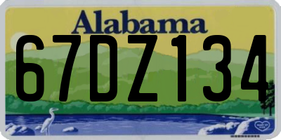 AL license plate 67DZ134