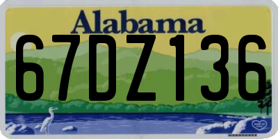 AL license plate 67DZ136
