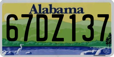 AL license plate 67DZ137