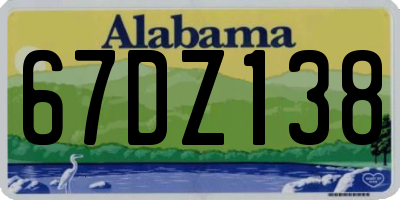 AL license plate 67DZ138